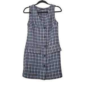 ASOS DESIGN mini pinny dress in mono boucle 4